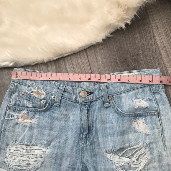 Rag & Bone | light wash cut off denim shorts - Picture 6 of 8